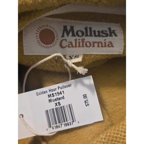 Mollusk California Mustard Golden Hour Pullover Sweatshirt XS NEW Cotton Hoodie - Picture 6 of 7